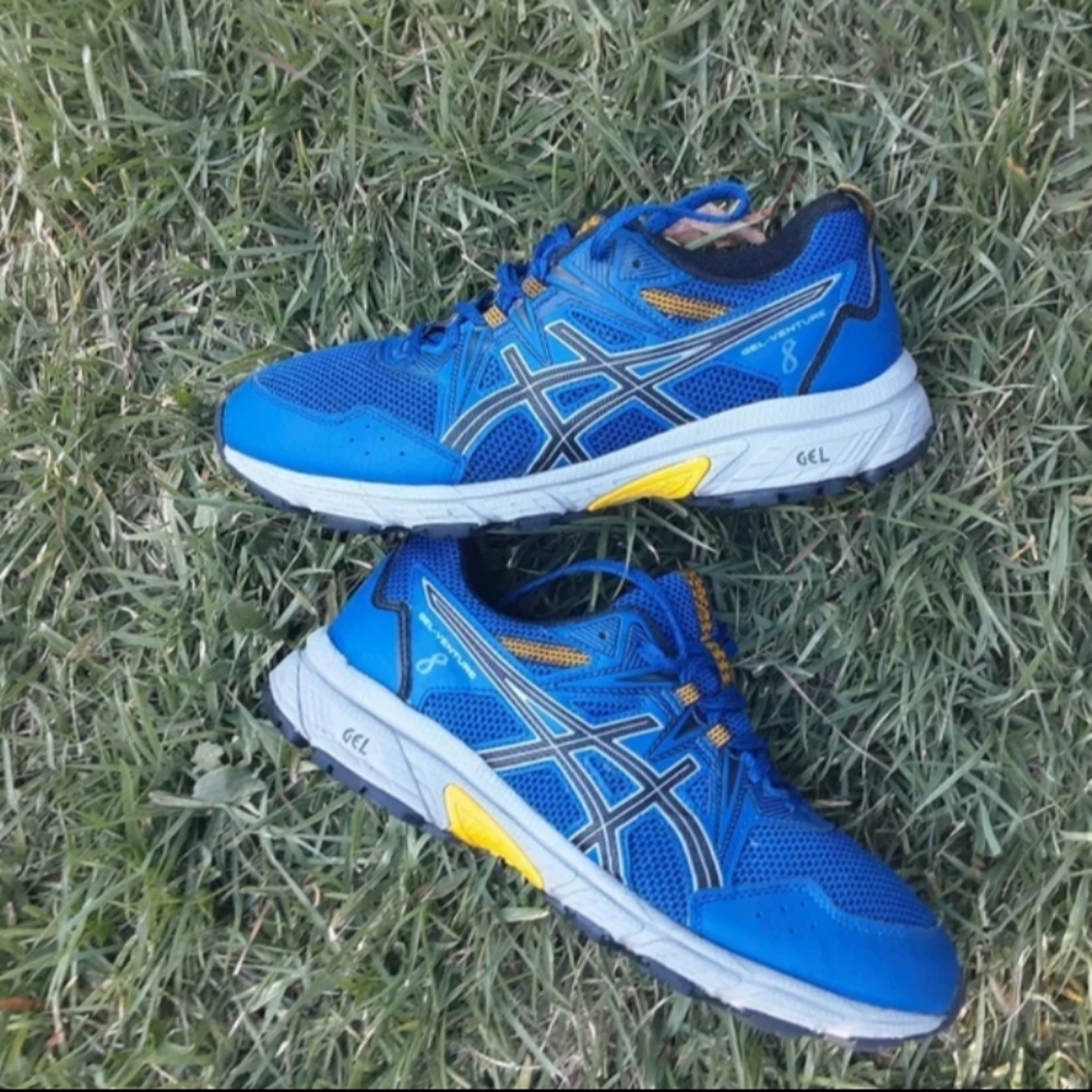 ASICS Gel Venture 8 blue and yellow  mens size 8